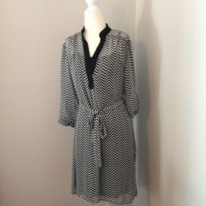 Black and white chevron dress by Robert Louis